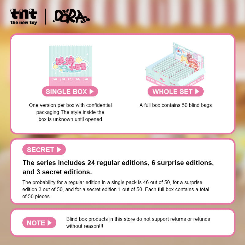 TNT SPACE DORA Daily Outfit Swaps mili Series Mini Figures Blind Box