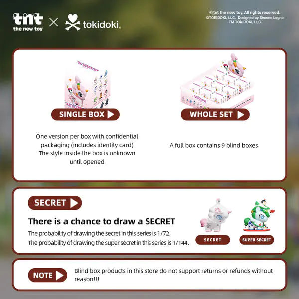 TNT SPACE Tokidoki Chibi Style Unicorno Seasons in Bloom Series Figures Blind Box