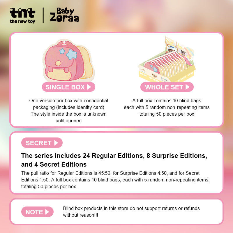 TNT SPACE ZORAA Tiny Kindergarten mili Series Mini Figures Blind Box