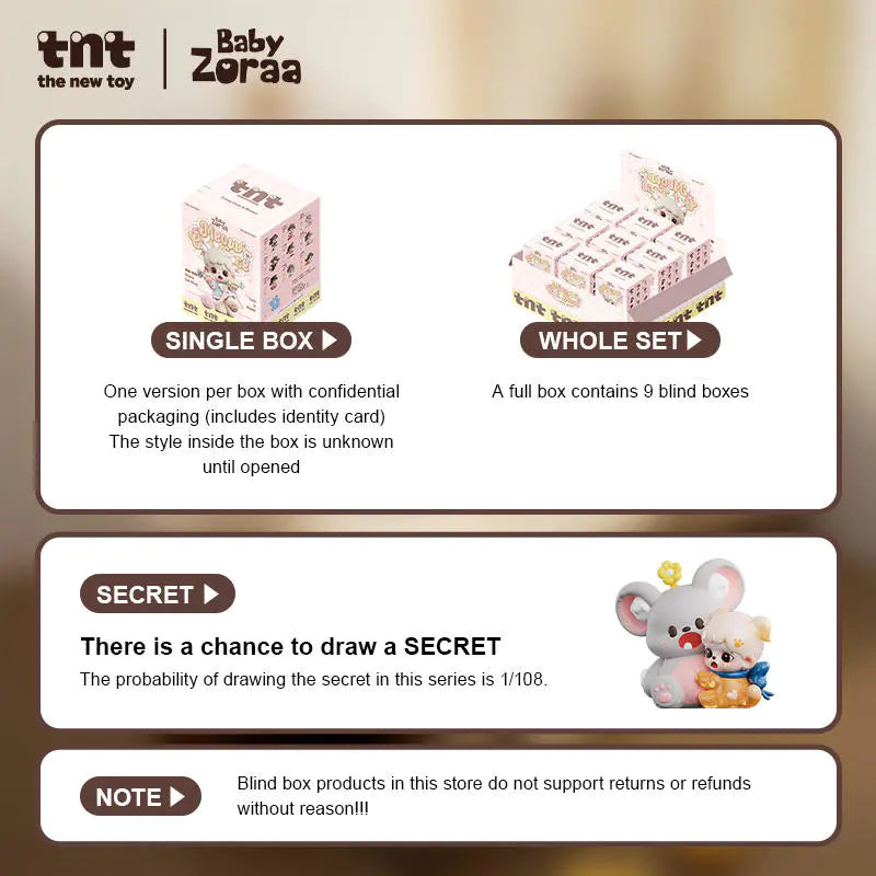 TNT SPACE ZORAA Meow Cat Face Mini Series Figures Blind Box
