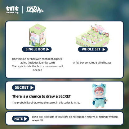 TNT SPACE DORA Animals Series Vinyl Plush Doll Blind Box