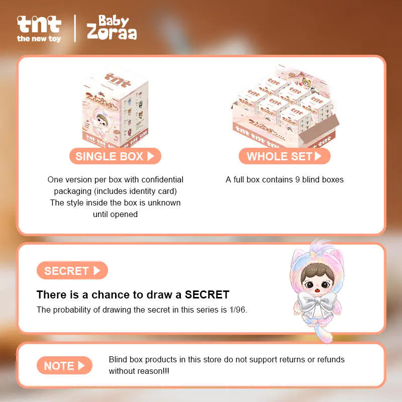 TNT SPACE ZORAA Sugary Sweet Mini Series Plush Pendant Blind Box