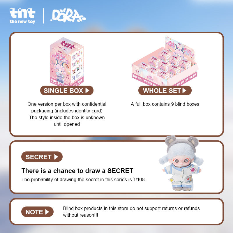 TNT SPACE DORA Be yourself Series Plush Pendant Blind Box