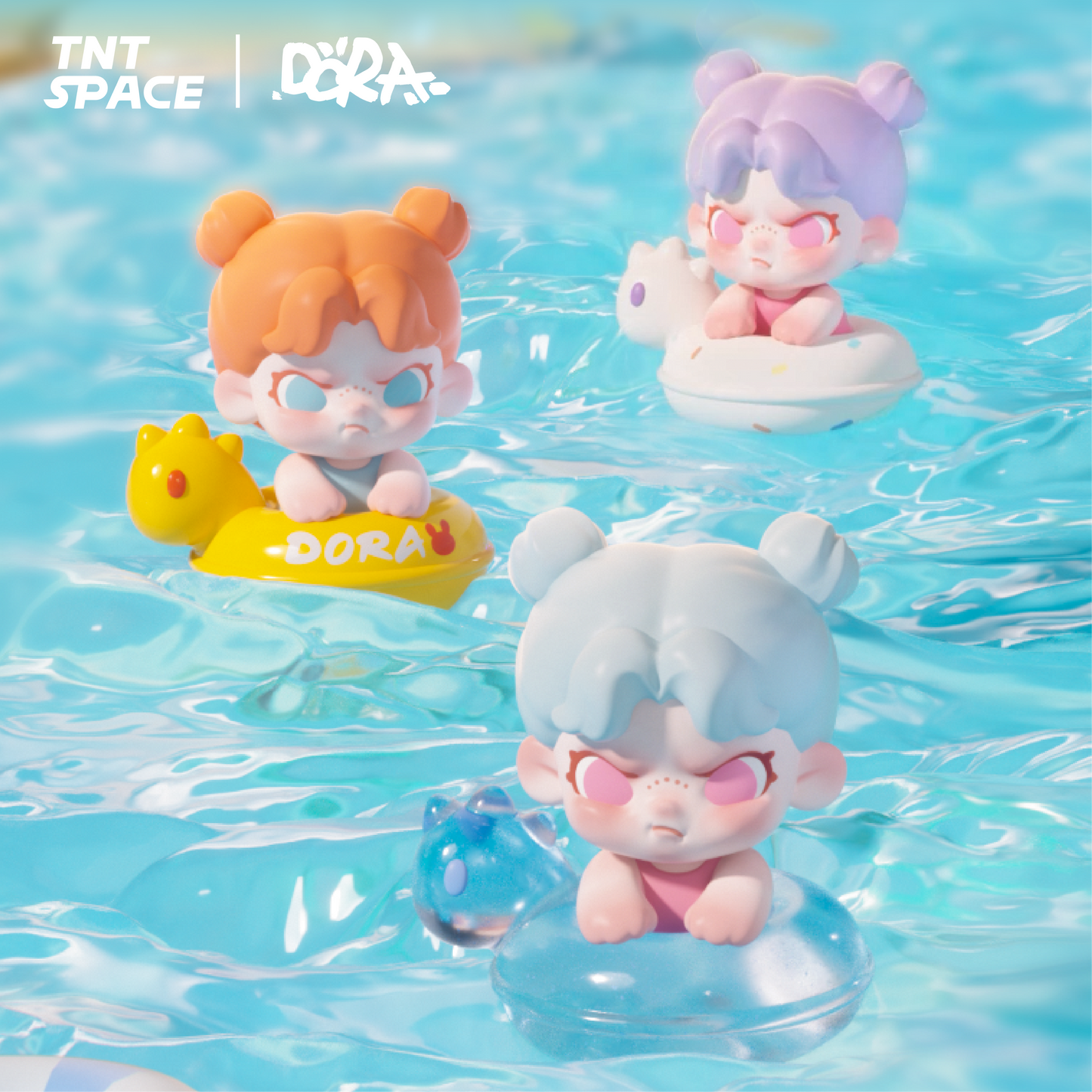 TNT SPACE All-Family Pool Party mili Series Mini Figures Blind Box