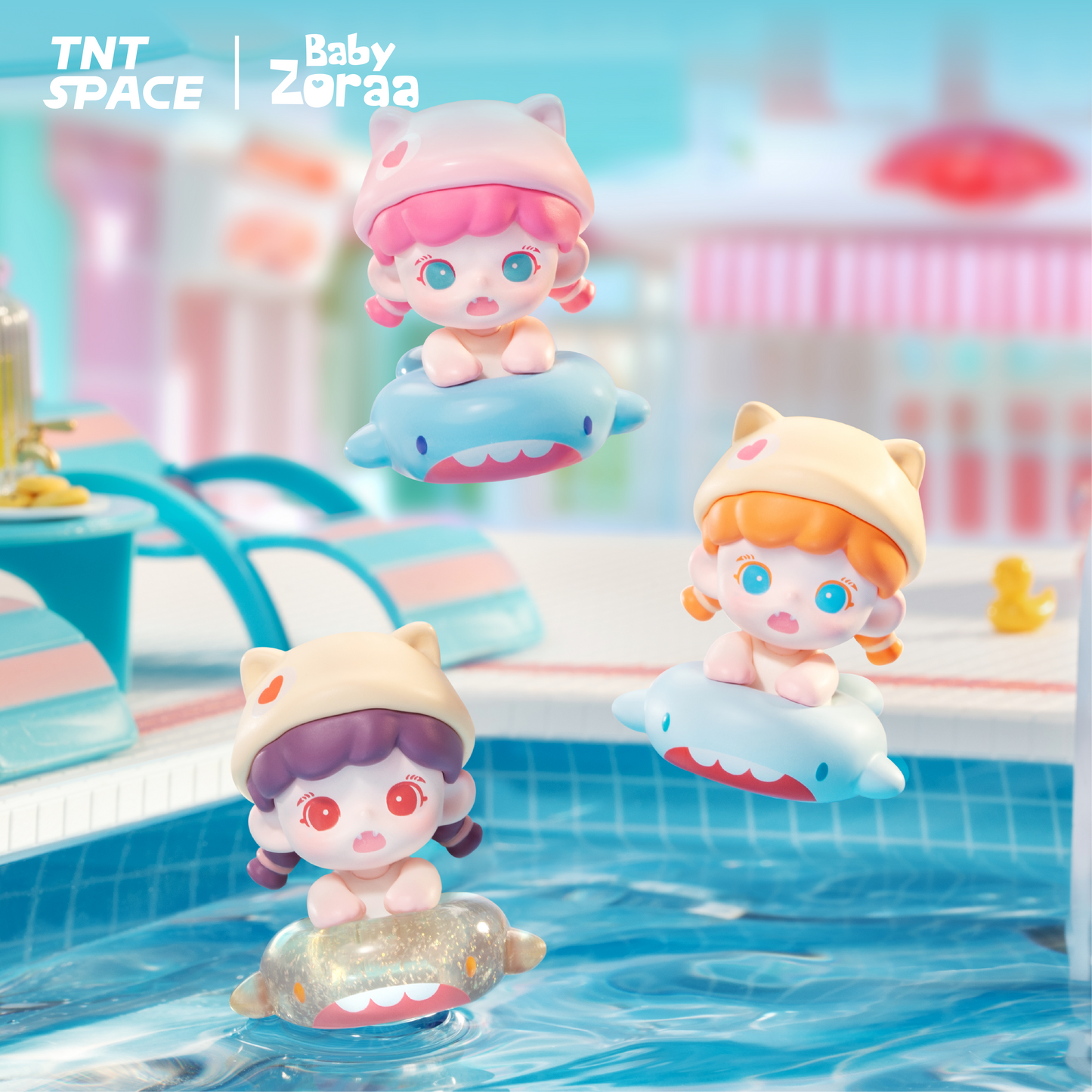 TNT SPACE All-Family Pool Party mili Series Mini Figures Blind Box