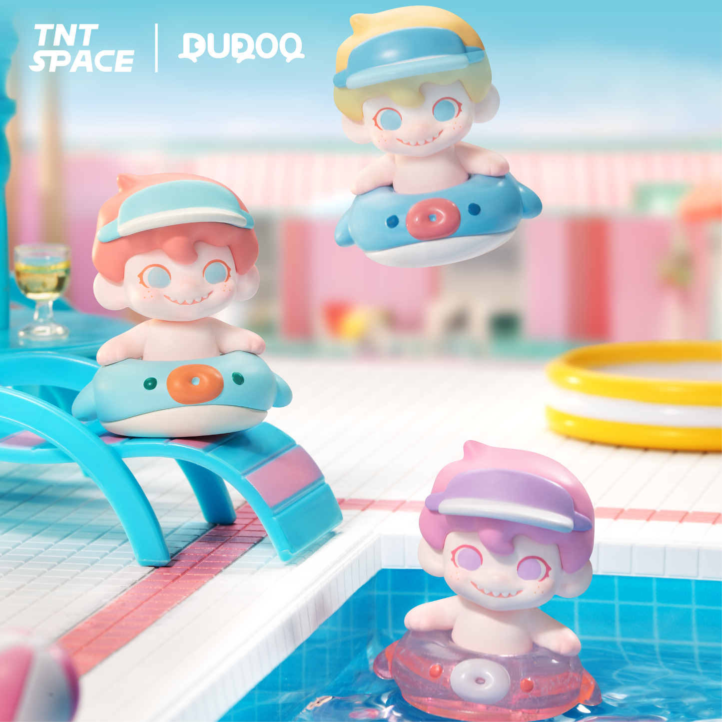 TNT SPACE All-Family Pool Party mili Series Mini Figures Blind Box